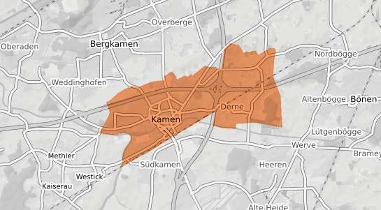 Mietspiegelkarte Kamen Kamen Mitte